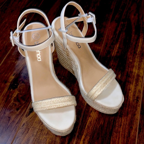 Boohoo Cream Wedges - Picture 1 of 4